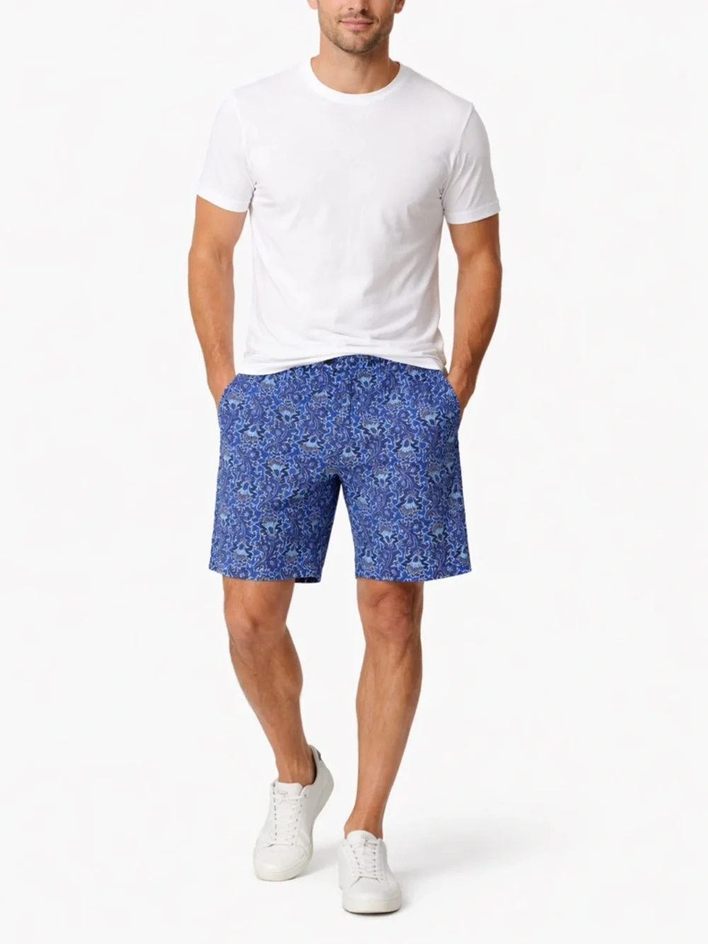 Banana Republic Milly Men’s blue paisley print summer vacation shorts size 34